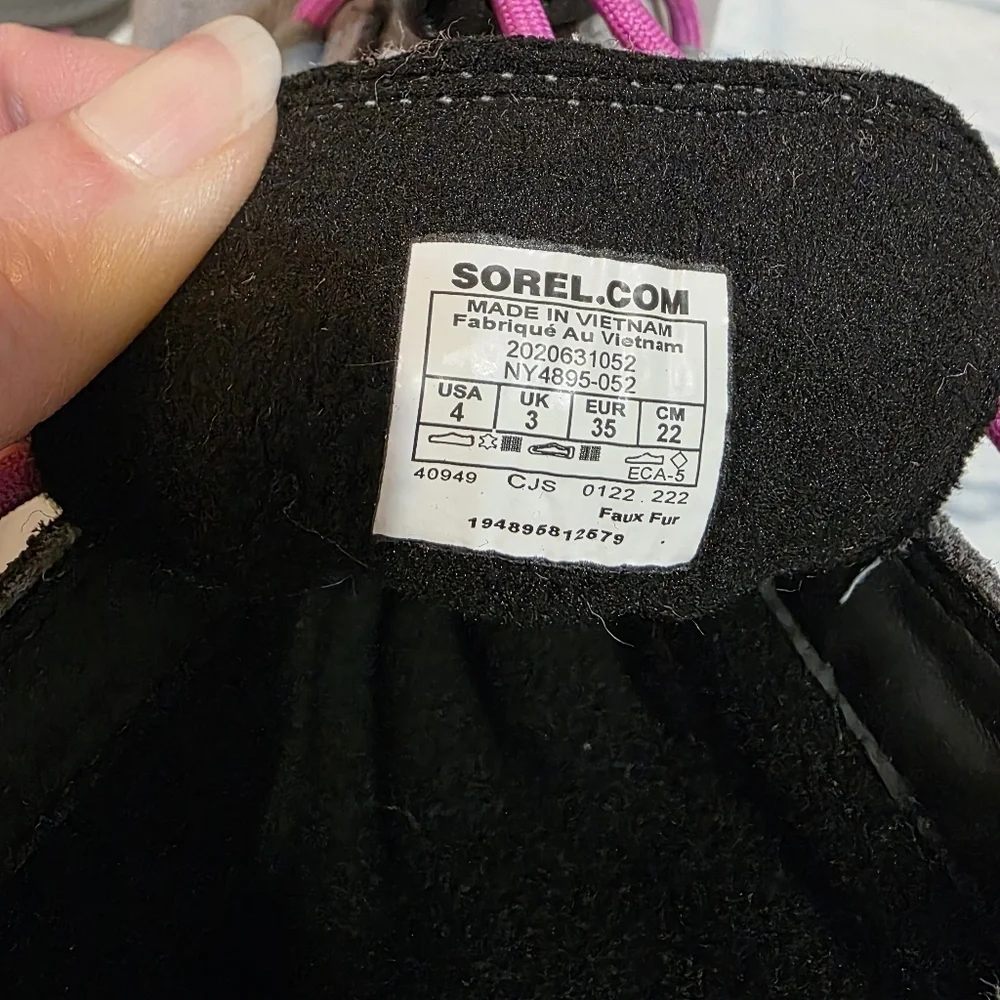 Sorel Gray and Pink Winter Boots